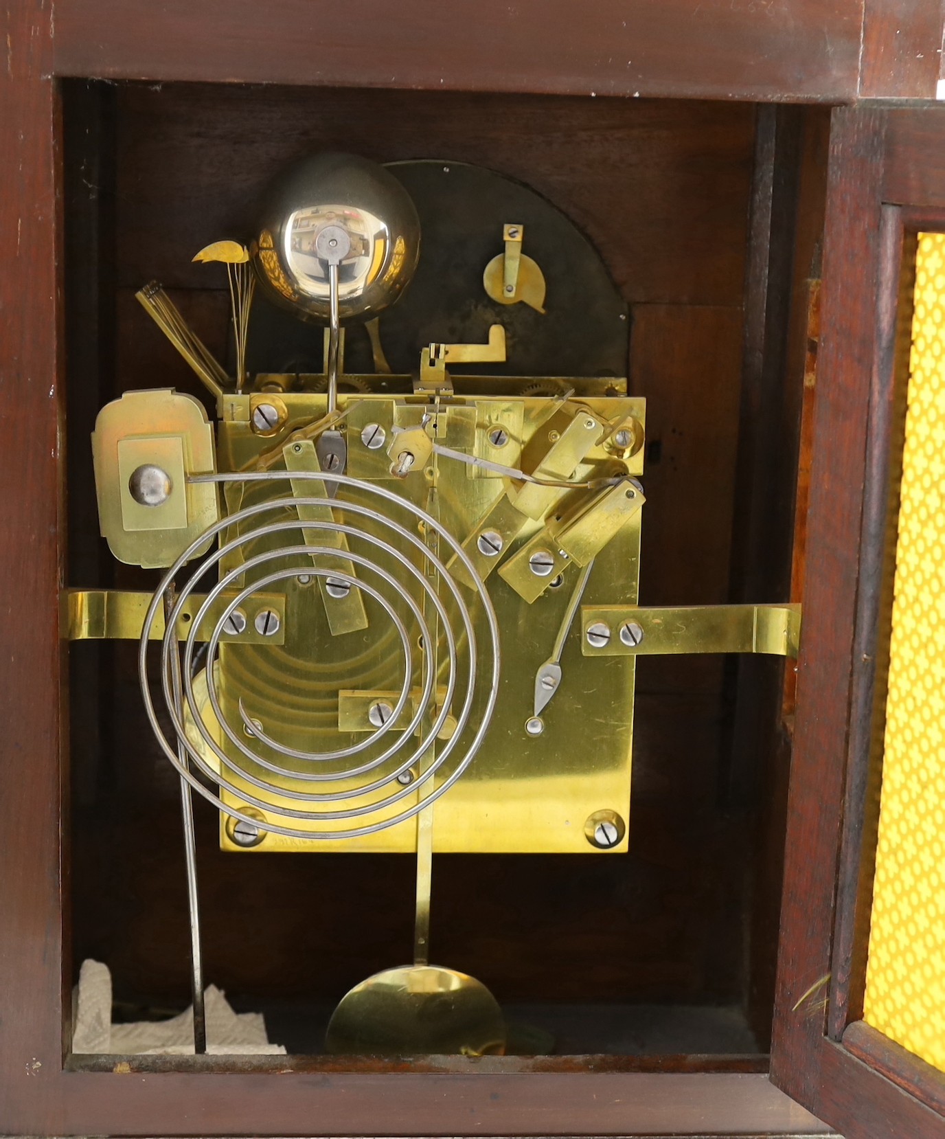 Boxell, Brighton, a Victorian mahogany chiming bracket clock, width 43cm depth 26cm height 64cm